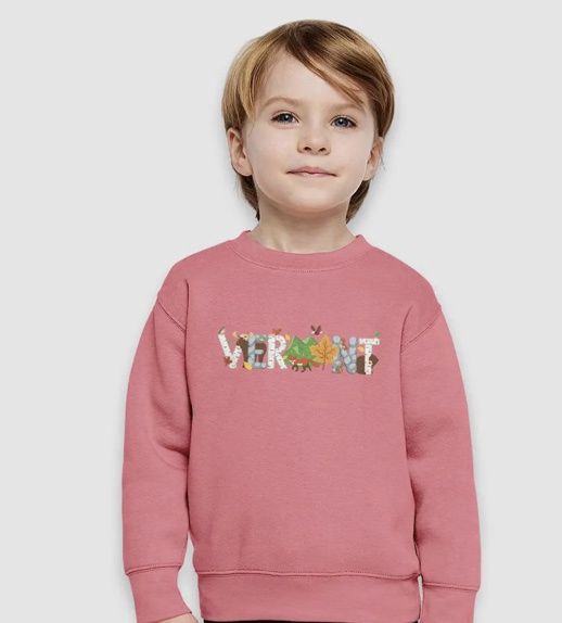 Vermont Whimsical Animals Toddler Sweatshirt Mauvelous