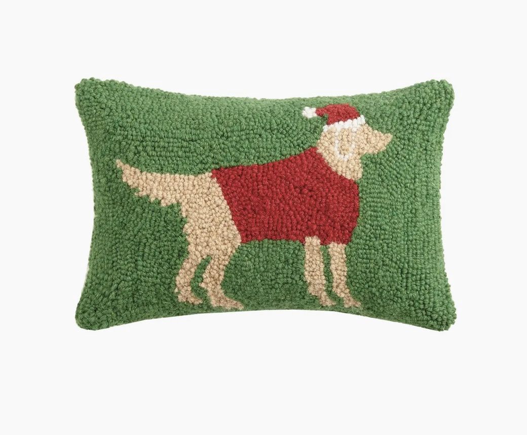 Christmas Golden Retriever  Pillow
