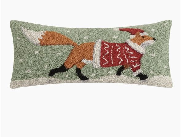 Christmas Fox Hook Pillow 20x8