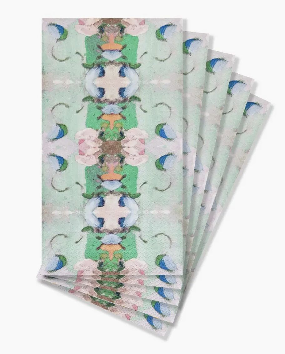 Monet's Garden Green Guest Towel