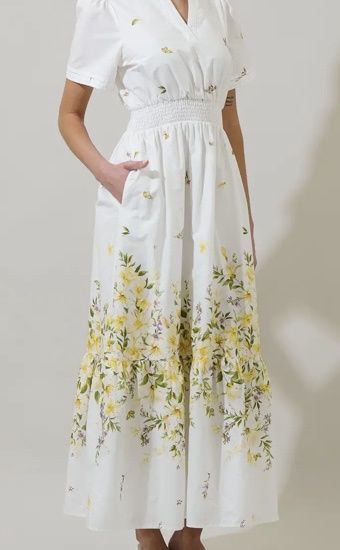 Bliss Field Janey Poplin Maxi Dress