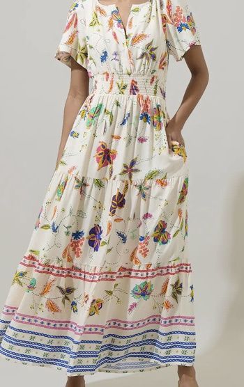 Miraflor Rony Smocked Maxi Dress