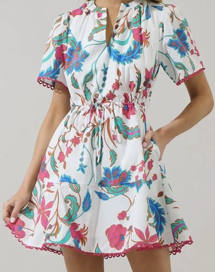Izzie Floral Bouse Shift Mini Dress