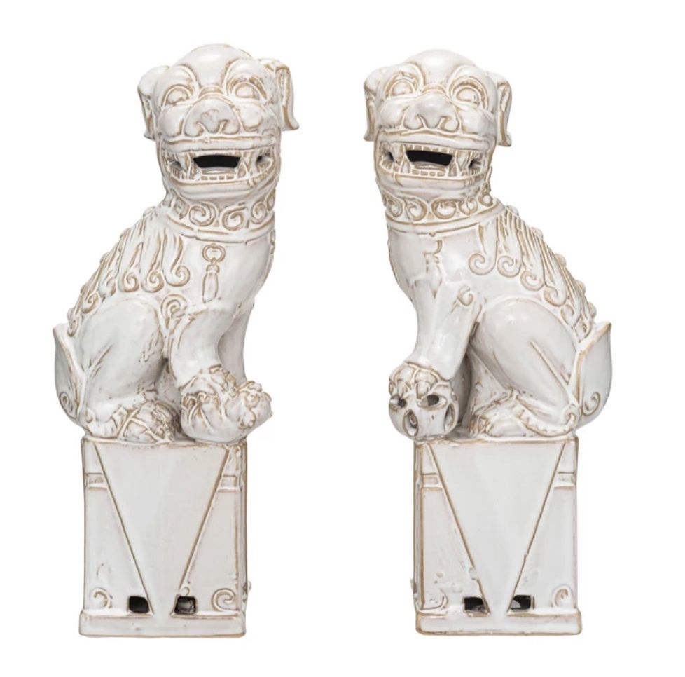 Foo Dog Décor/Bookends, S/2