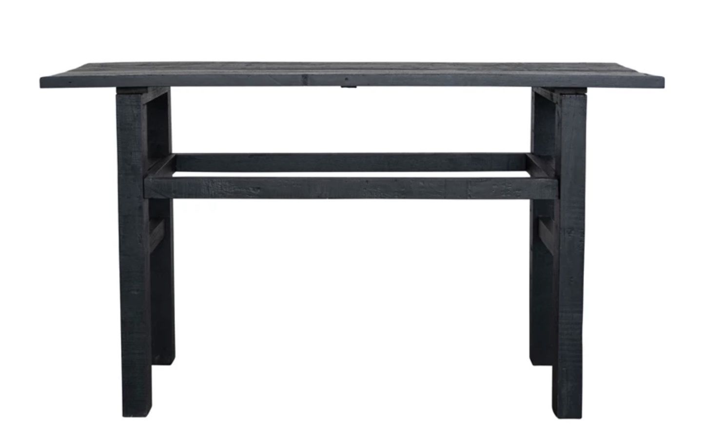 Reclaimed Wood Console Table, Black
