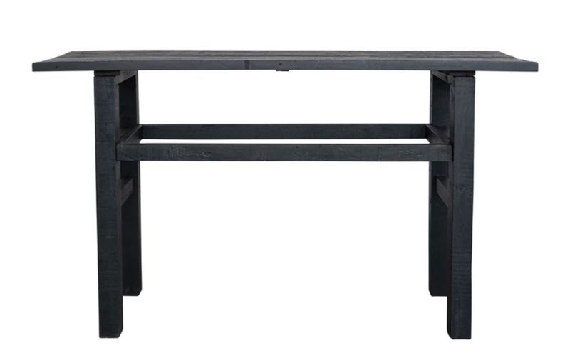 Reclaimed Wood Console Table, Black