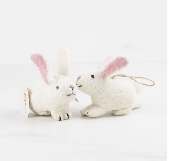 Felt White Bunny