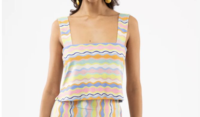 The Shelly Crop Top - Summer Spritz