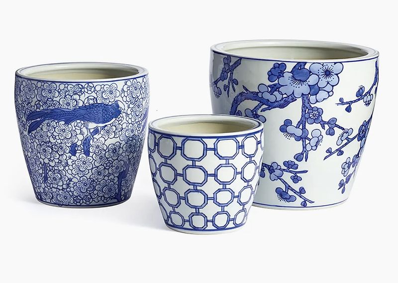 Barclay Butera Dynasty Flower Pots, S/3