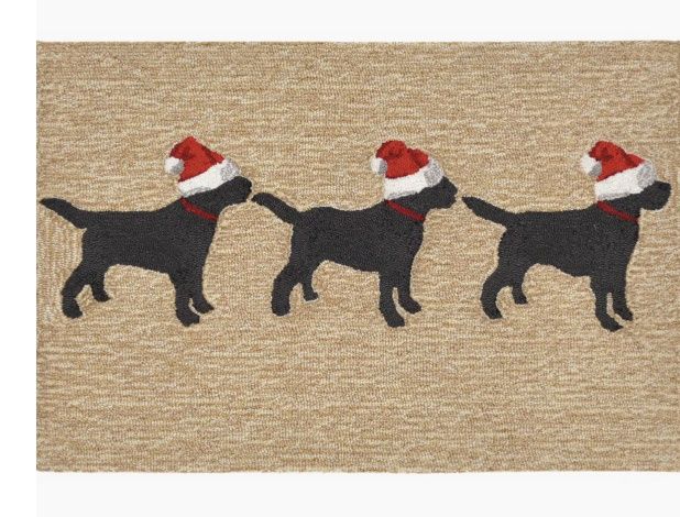 Frontporch 3 Dogs Christmas Indoor/Outdoor Rug