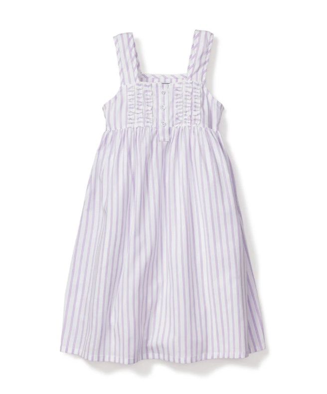 Girl's Twill Charlotte Nightgown  French Ticking