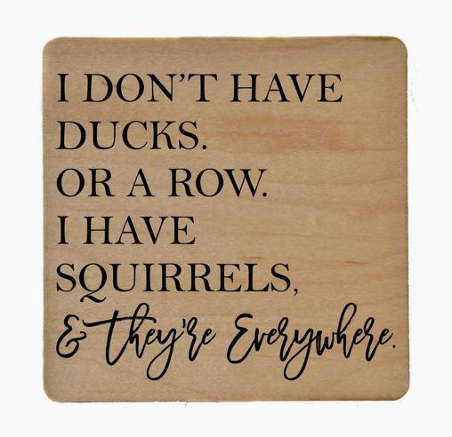 I Have Squirrels & They're Everywhere - Wooden Coasters