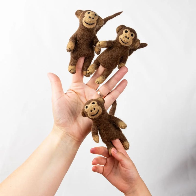 Finger Puppets - Monkeys S/6