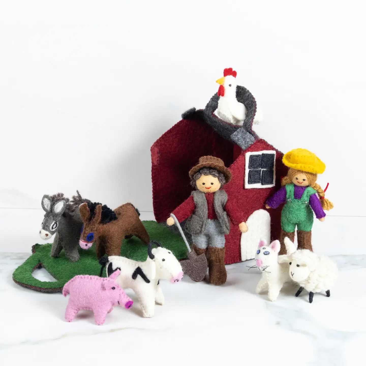 Finger Puppets - Red Barn Farmhouse Set