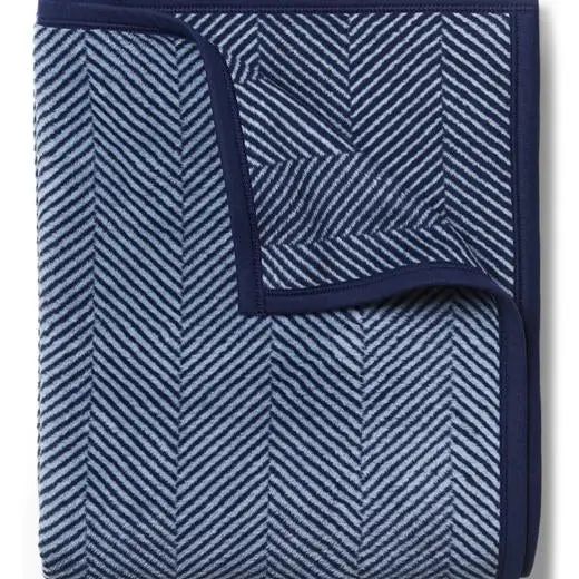 Harborview Herringbone Navy Blanket