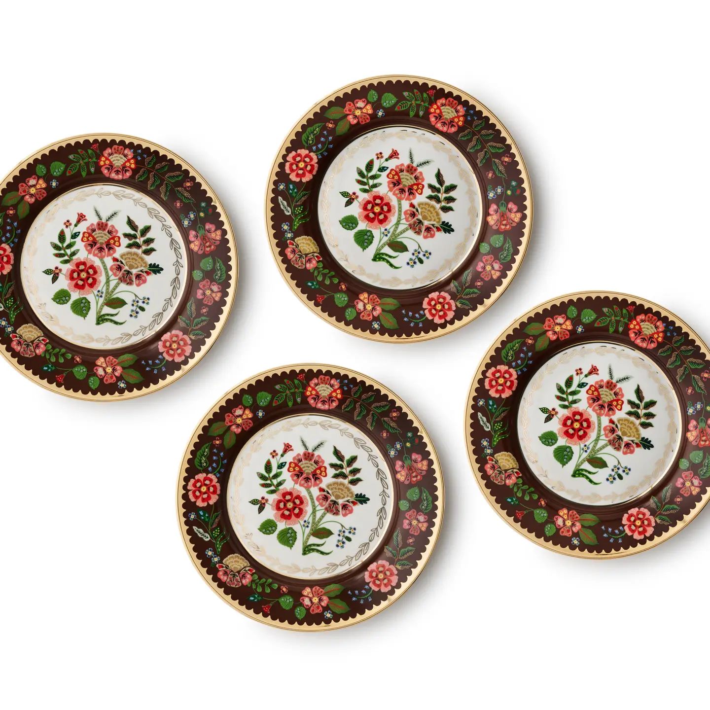 Gracie Porcelain Dessert Plate S/4