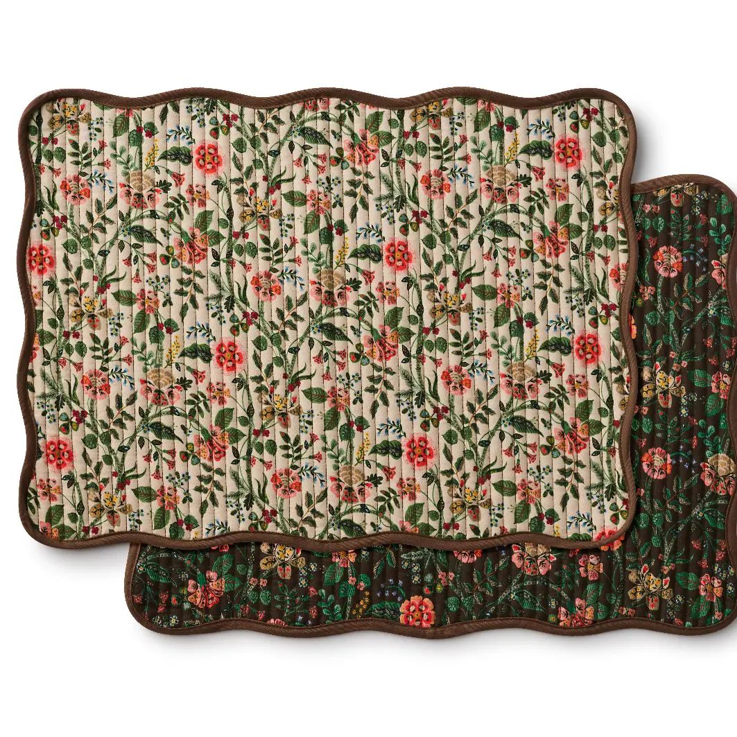 Gracie Quilted Cotton Placemats, S/4