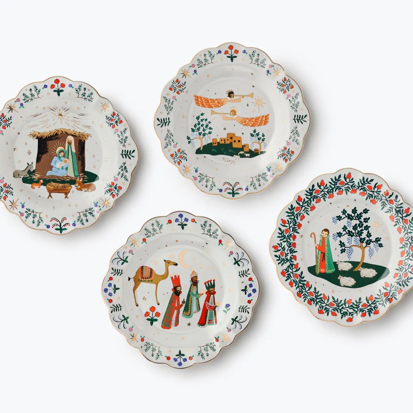 Nativity Porcelain Dessert Plate S/4