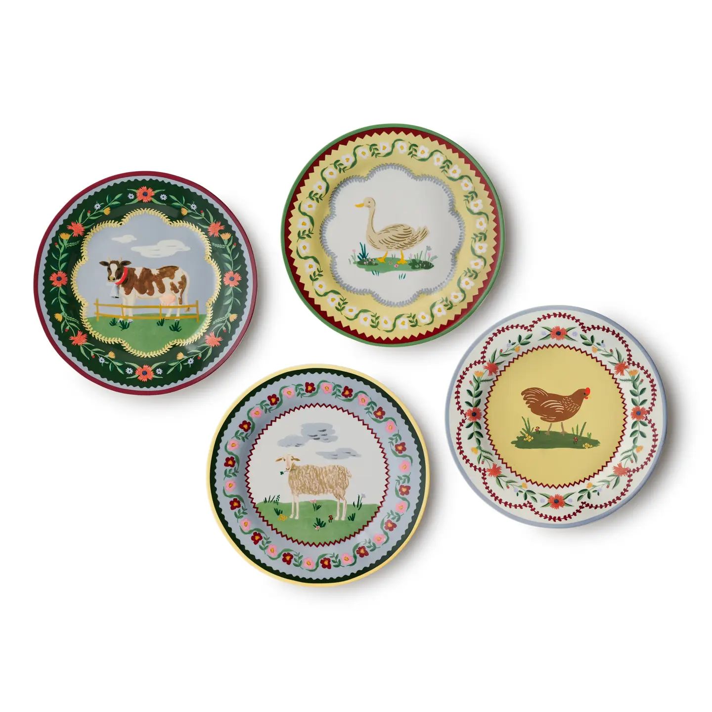 Home Sweet Home Porcelain Dessert Plate S/4
