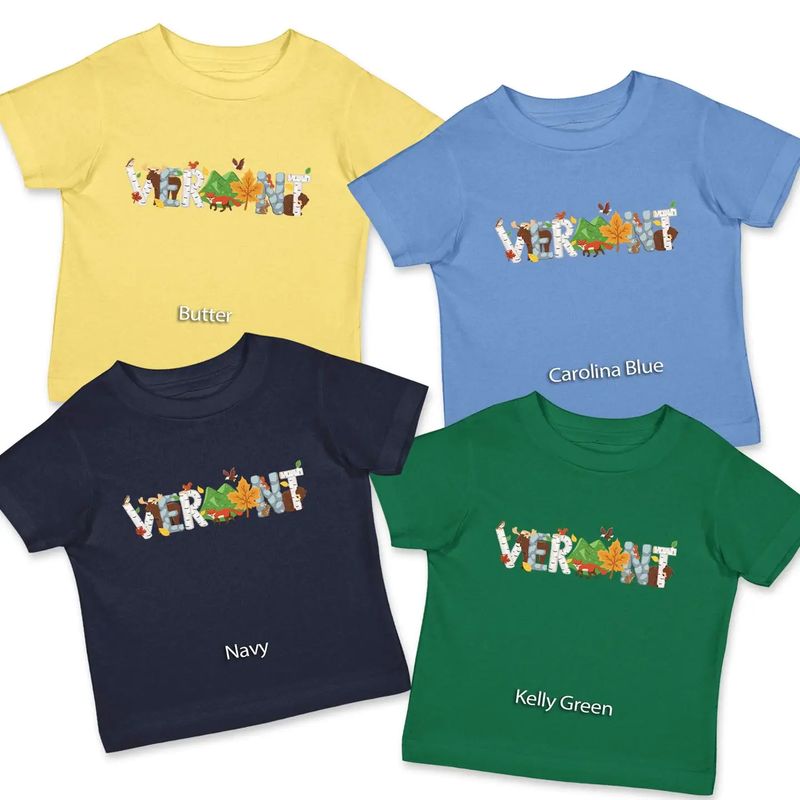 Vermont Whimsical Toddler T-shirt Blue