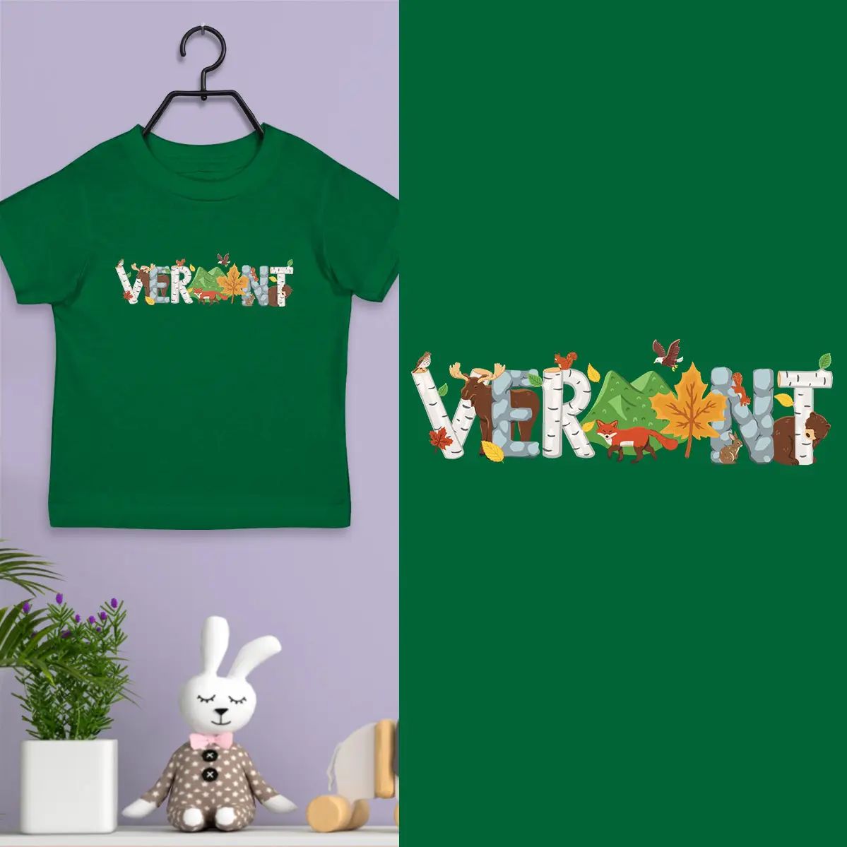 Vermont Toddler T-shirt Kelly Green