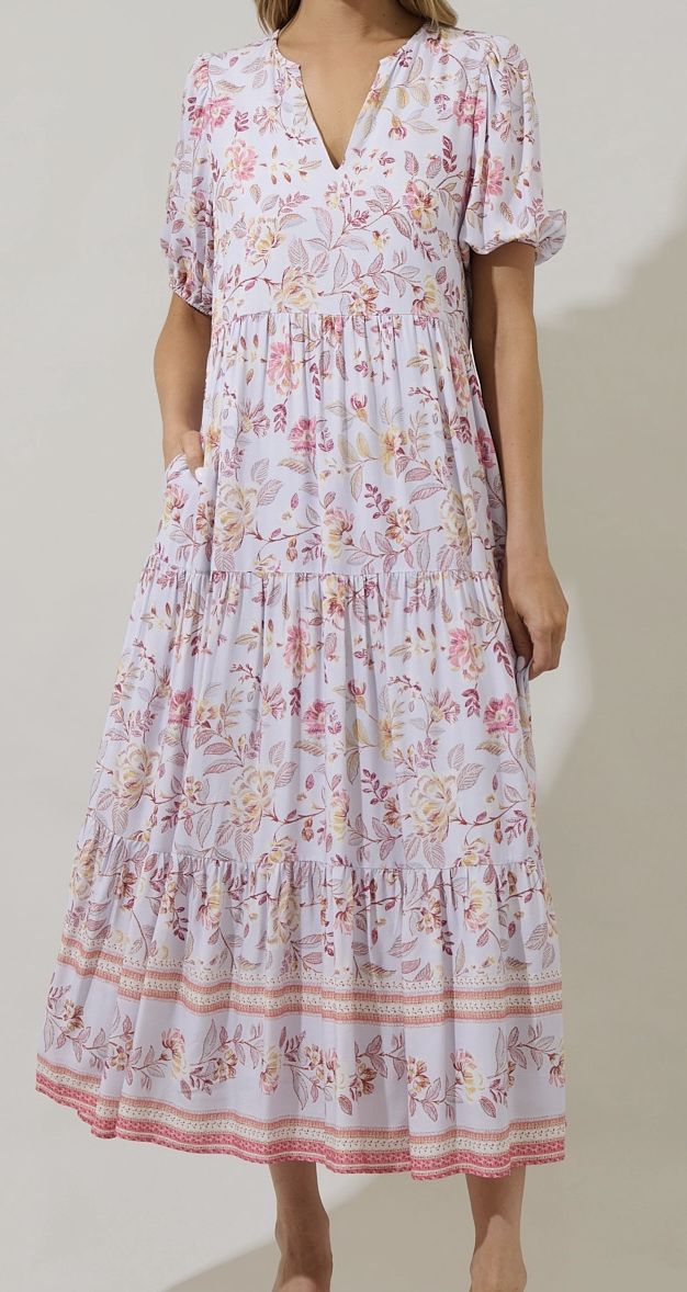 Hanson Floral Tiered Maxi Dress