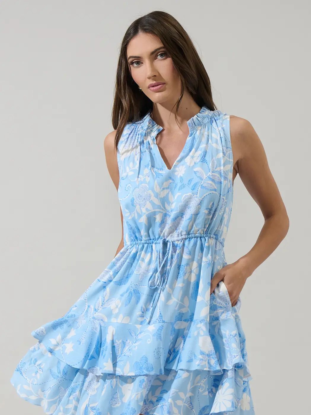 Seraphina Floral Mindi Ruffle Mini Dress