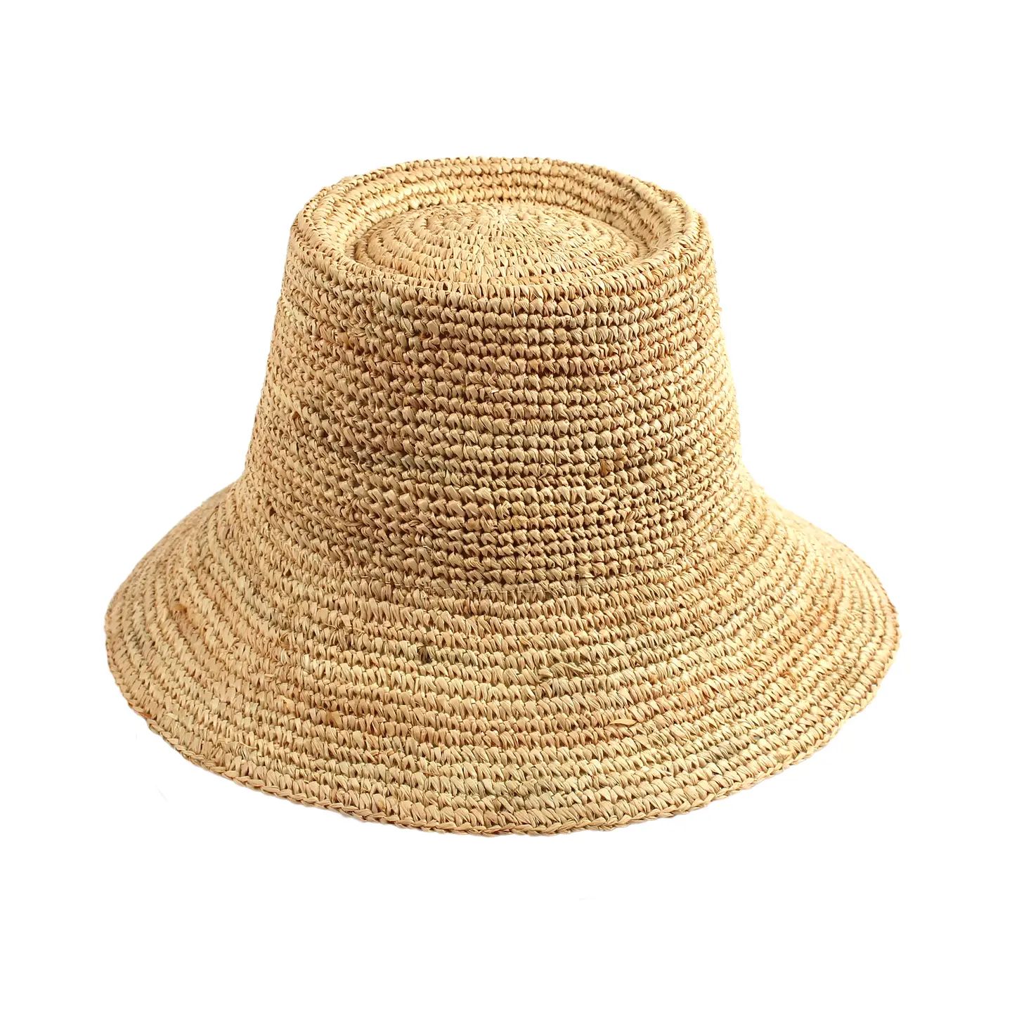 Raffia Gambler Bucket Hat