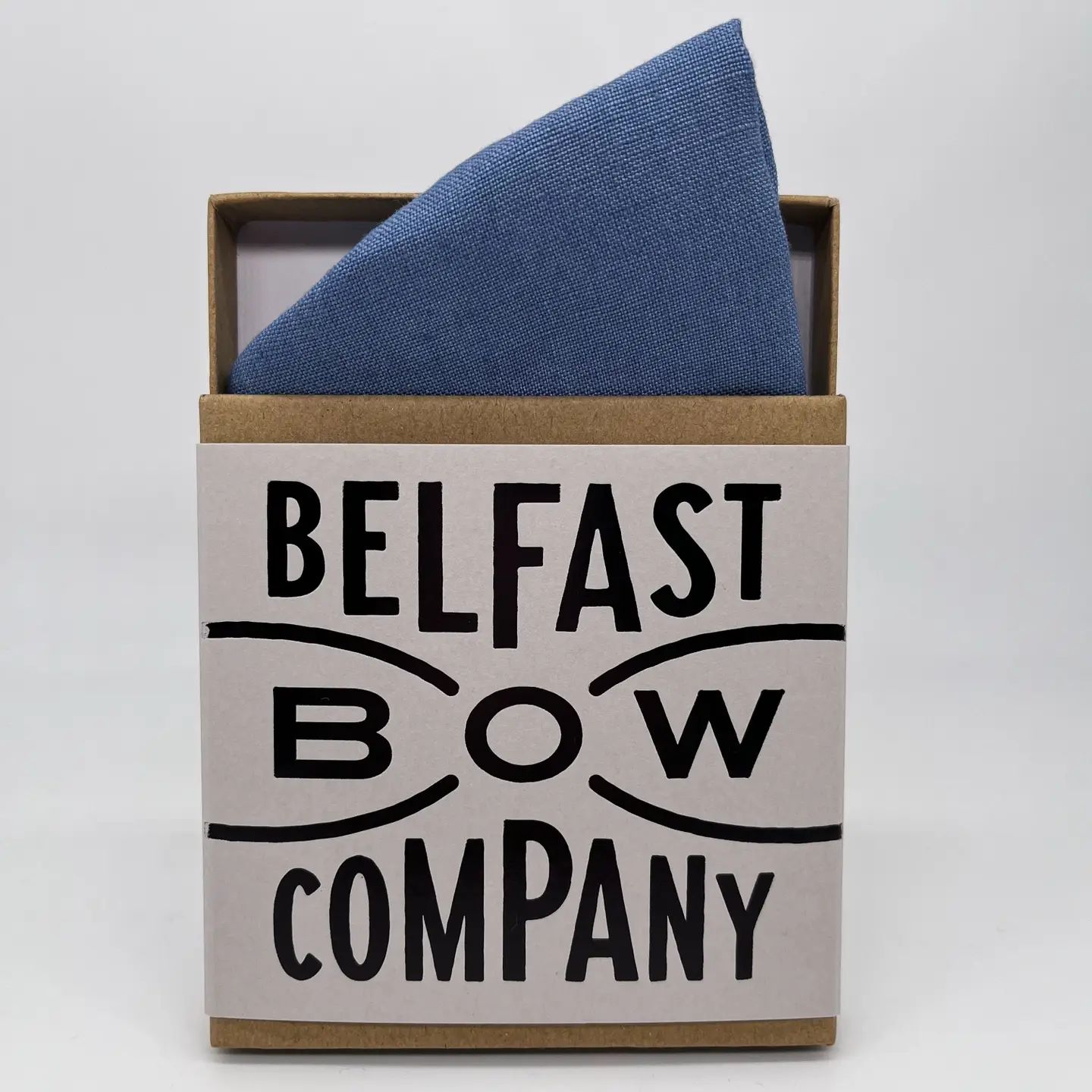 Irish Linen Pocket Square - Slate Blue