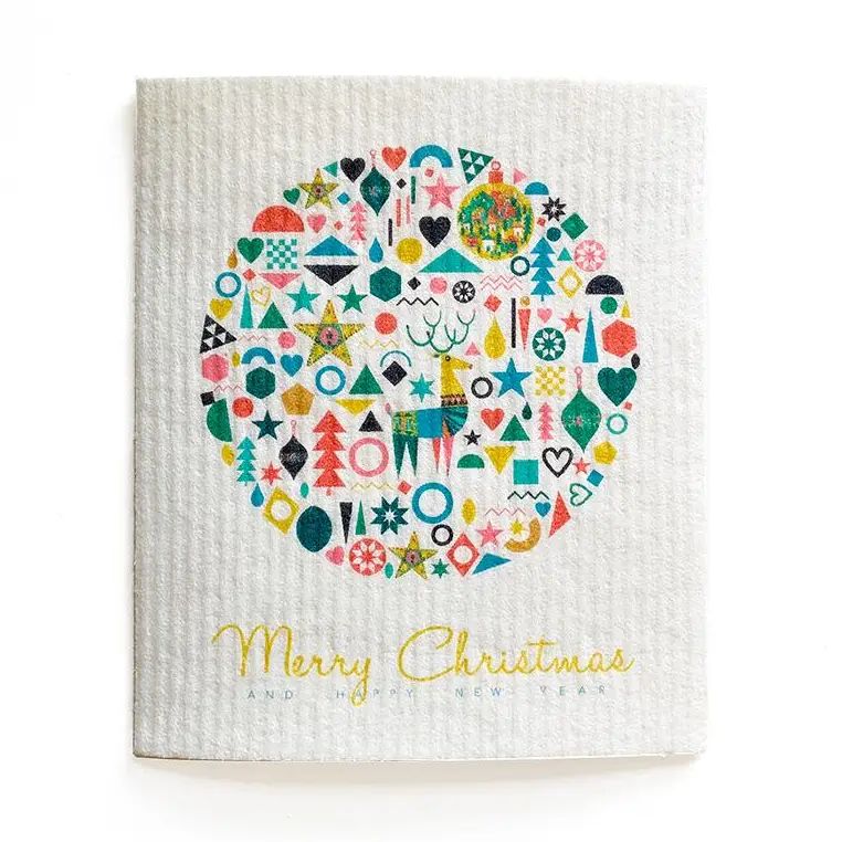 Ball Ornament Swedish Dishcloth