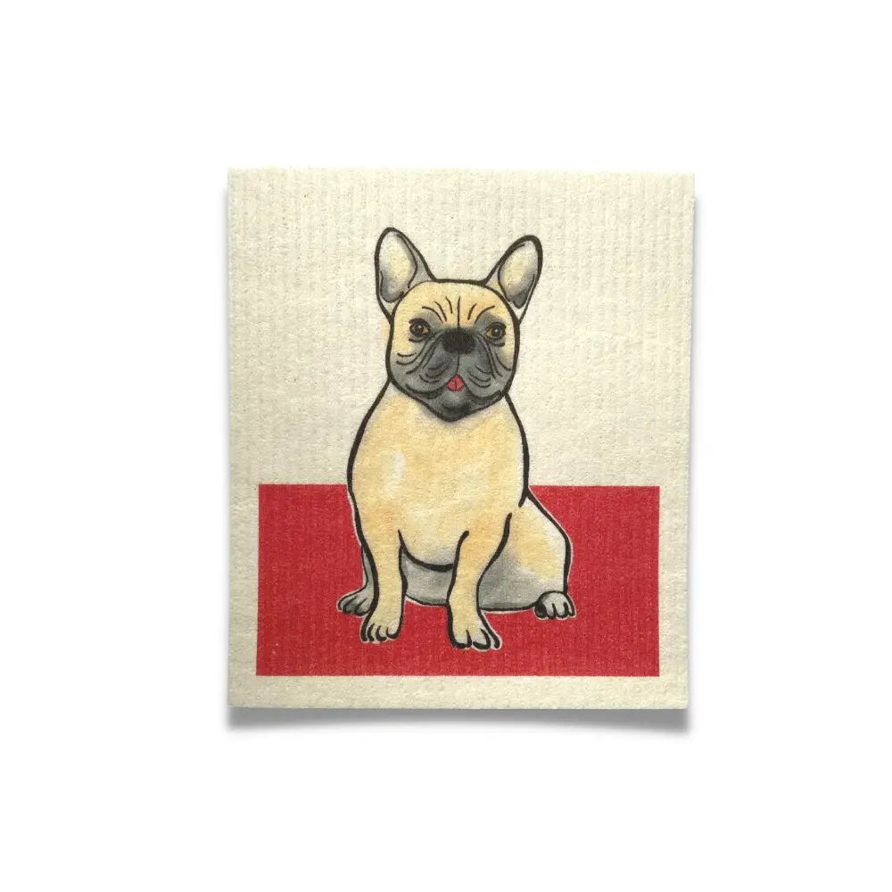 French Bulldog Swedish Dishcloth
