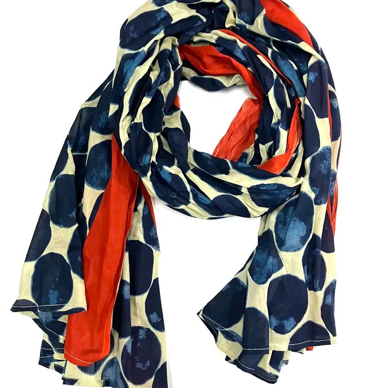 Jess Polka Dot Cotton Scarf