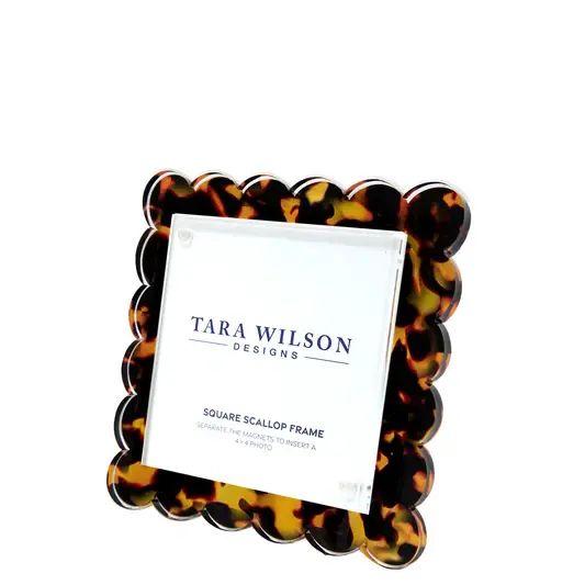 Scallop Frame - Square - Tortoise 4x4