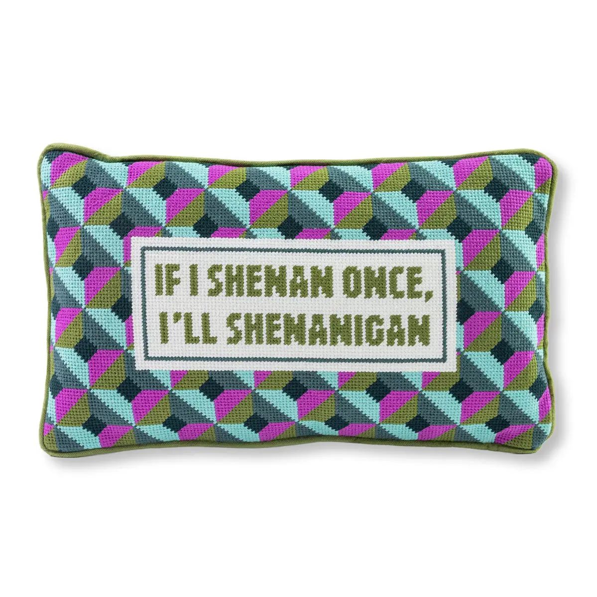 Shenanigans Needlepoint Pillow
