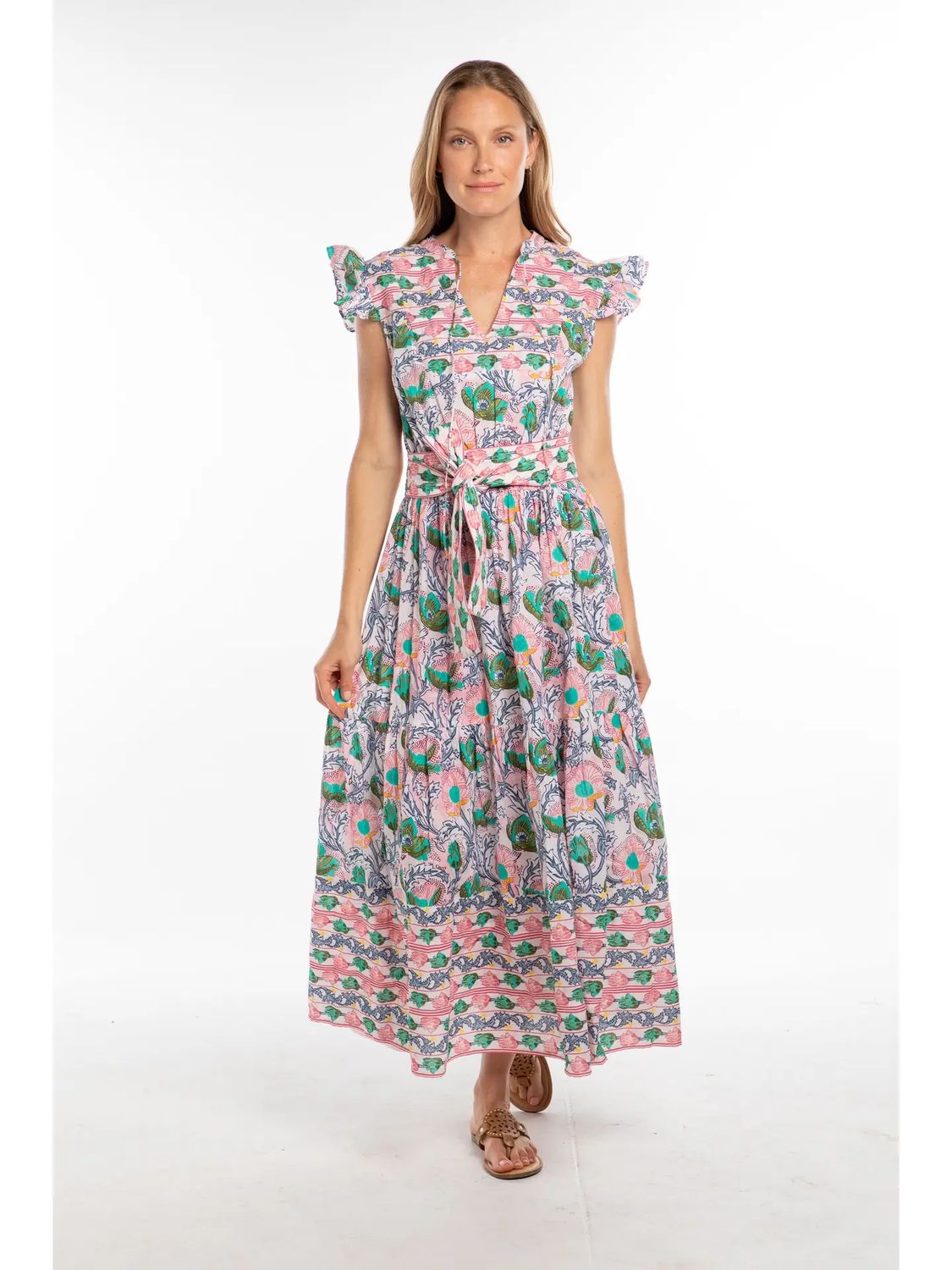 Anika Dress. Pink/Multi