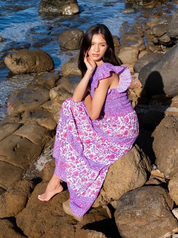 Bella Dress. Pink / Purple