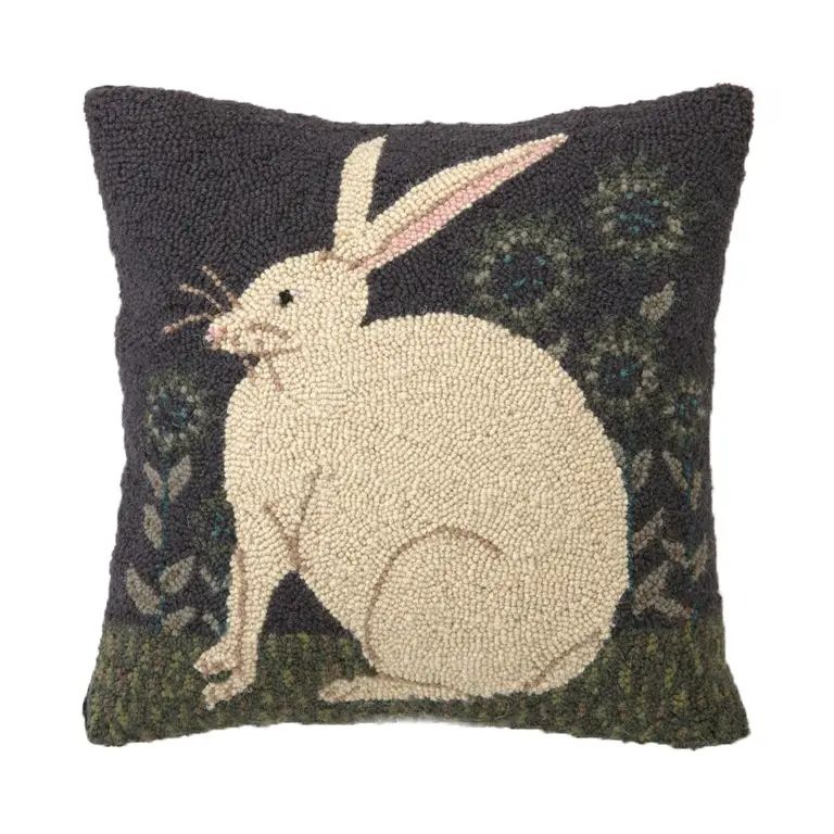 Hare with Sunflowers Hook Pillow - Warren Kimble