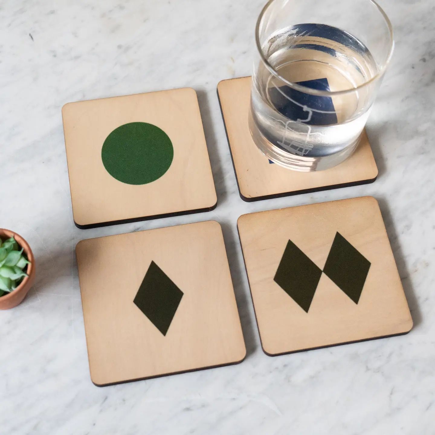 Ski Trail Coasters S/4