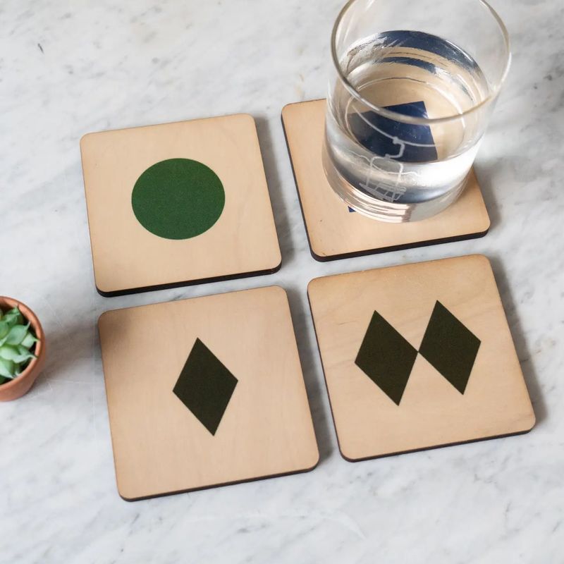 Ski Trail Coasters S/4