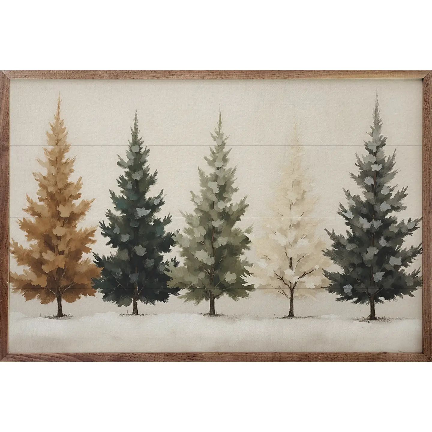 Colored Pine Trees 24x16