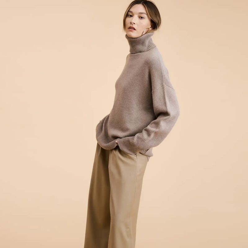Alaise Cashmere Sweater Pullover Taupe