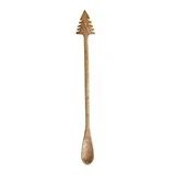 9"L Mango Wood Cocktail Spoon with Tree Handle, Natural