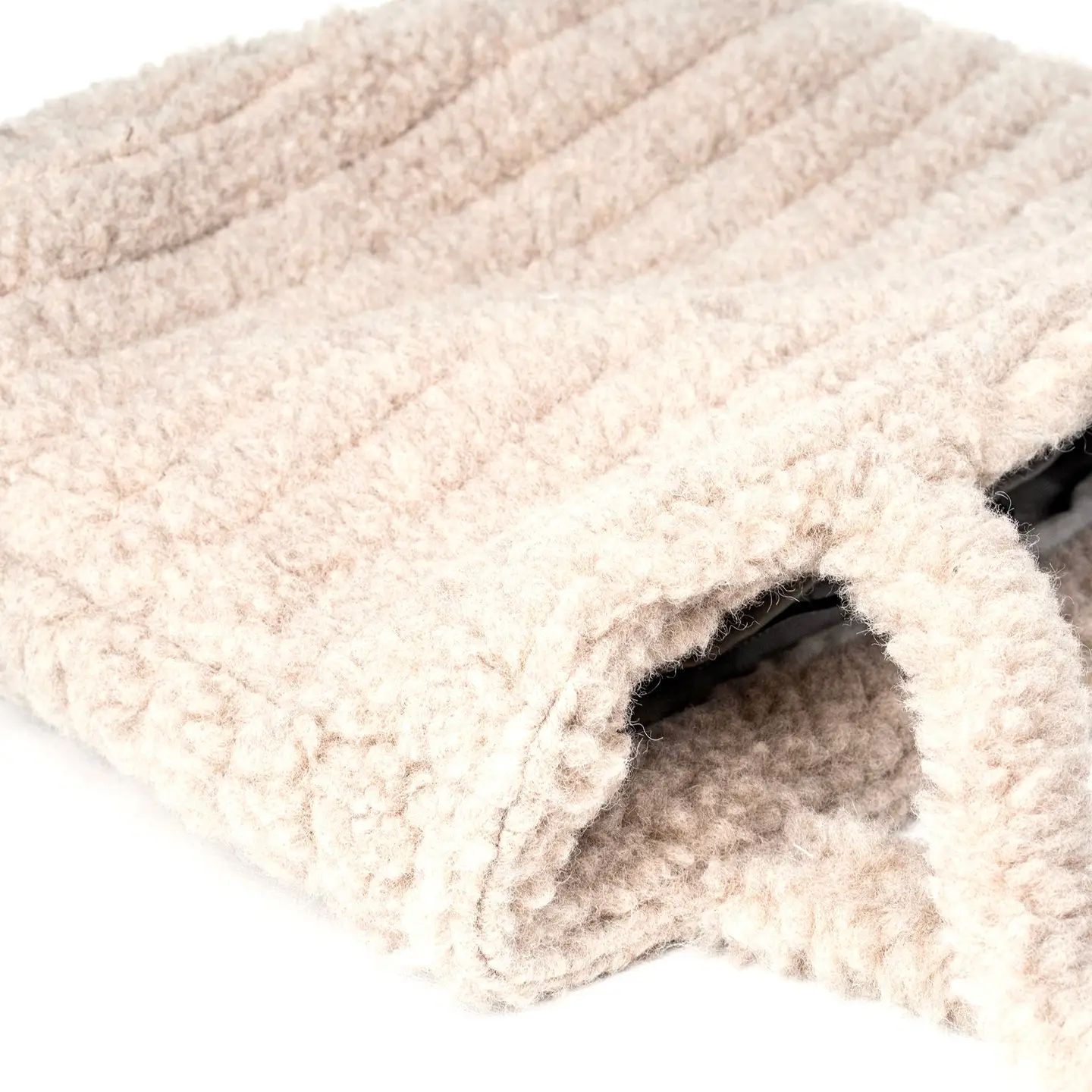 Sherpa Woollen Tote Bag - Light Grey