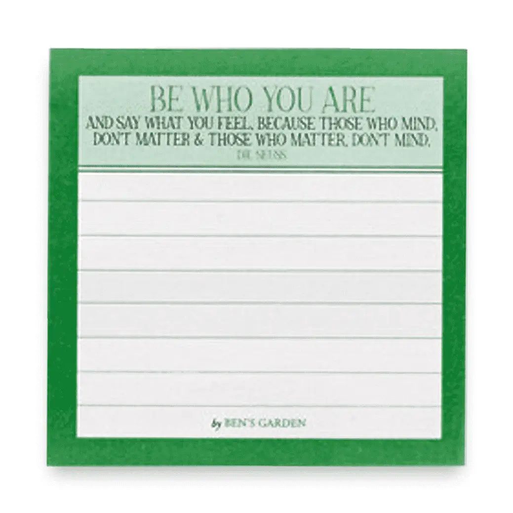 Ben's Garden Be Who You Are Scribble-It Stickies Pad