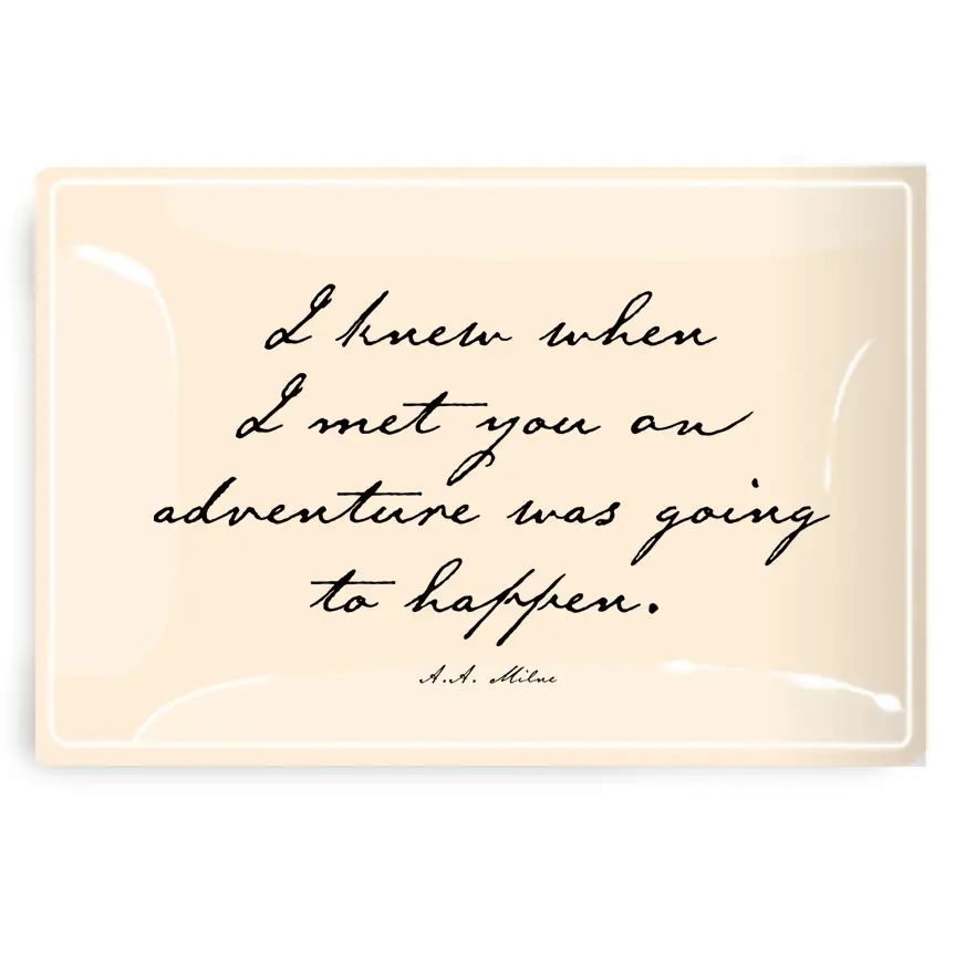 I Knew When I Met You Decoupage Glass Tray