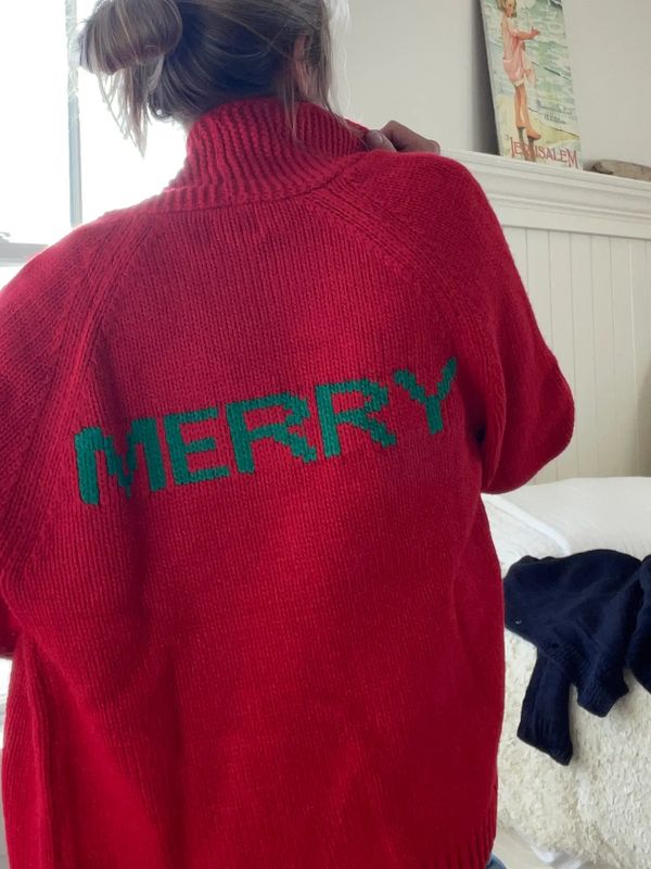 Varsity Christmas Cardigan