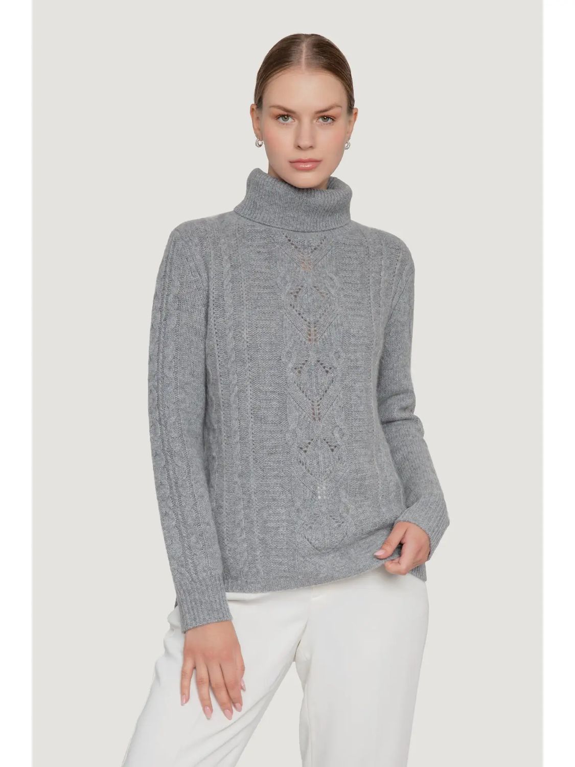 Cashmere Cable Knit Turtleneck