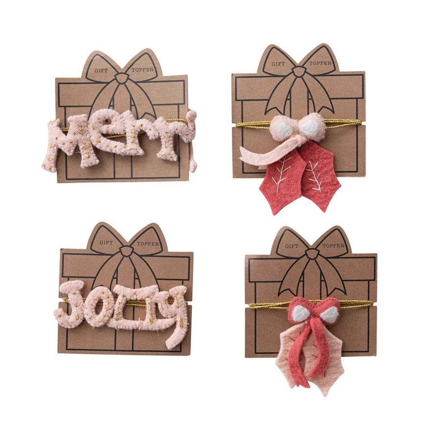 Handmade Wool Felt Gift Topper