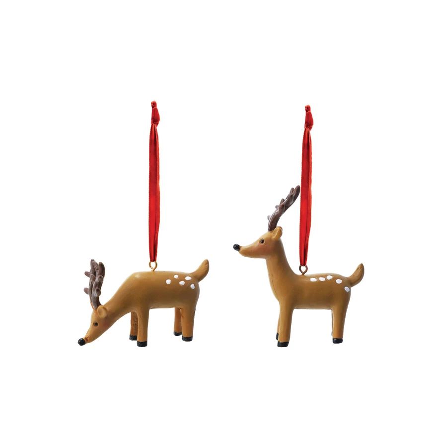 Resin Reindeer Ornament