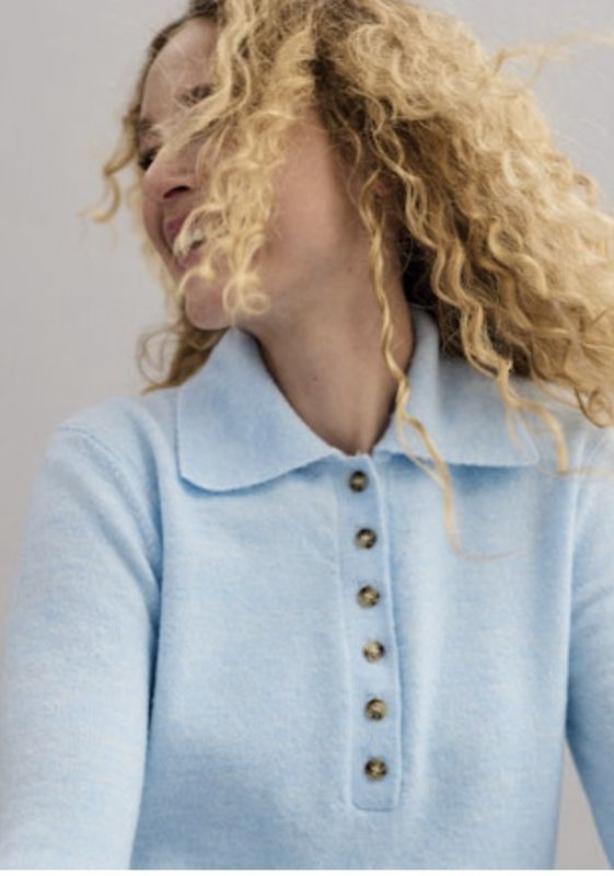 Margie Polo Sweater - Ivory